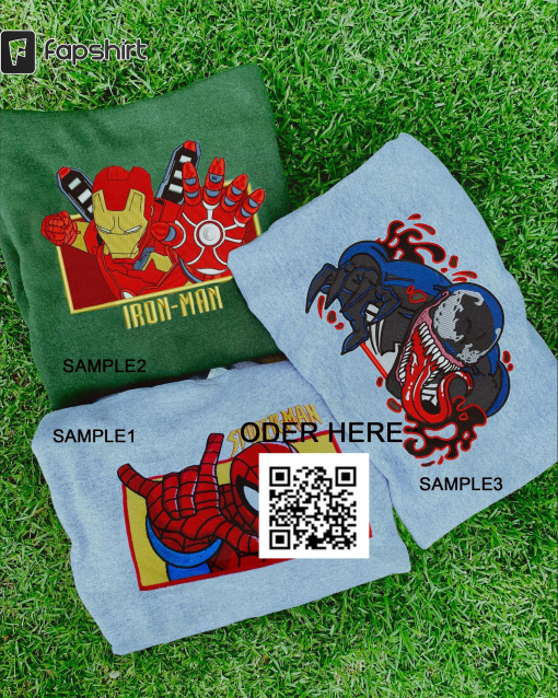 Embroidered spi.dr Man Across The Spider Verse Shirt, Miles Morales, Ghost-Spider, Spider Punk, Spider Gwen, Spider 2099 Superhero Shirt