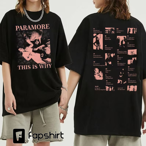 2sides this is why tour shirt, Rock Band Shirt, Hayley Williams Shirt, Tour Shirt, Gift For Him, Gift For Her, Gift For Women