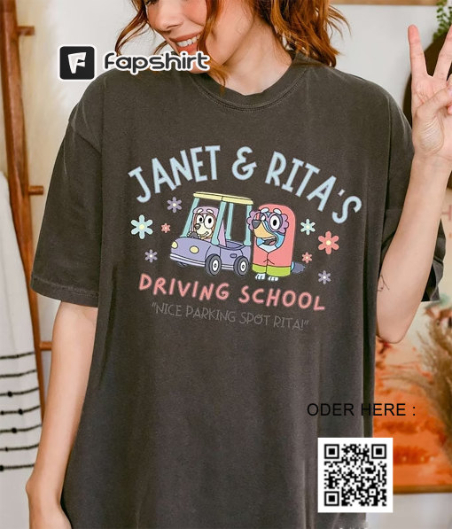 Janet & Rita’s Driving School Shirt, Bluey Famlily Shirt, Bluey and Friends Shirt, Bluey T Shirt, Bluey Birthday Shirt,Bluey Matching