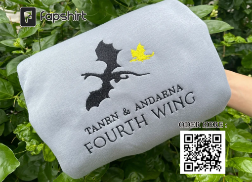 Fourth Wing Embroidered Sweatshirt, Basgiath War College Shirt, Rebecca Yoros, Fourth Wing Shirt Dragon Rider, Bookish Shirts