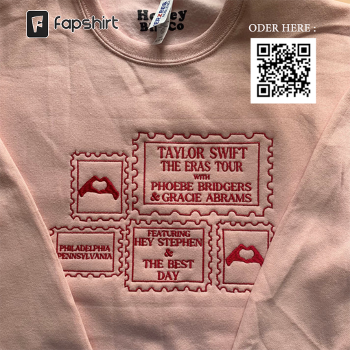 Custom Taylor Concert Ticket Embroidered Sweatshirt, Y2K Style Embroidered Crewneck, Music Merch, World Tour Taylor Swiftie Merch