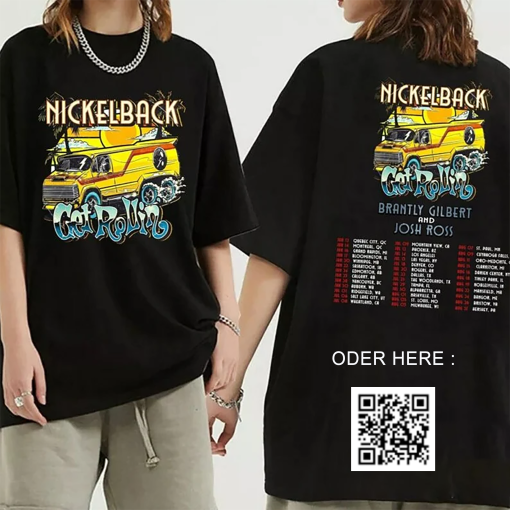 Nickelback Get Rollin’ Tour 2023 Shirt Nickelback Band Concert 2023 Tee, Nickleback Fan Gift, Nickleback Merch, Gift for Fans