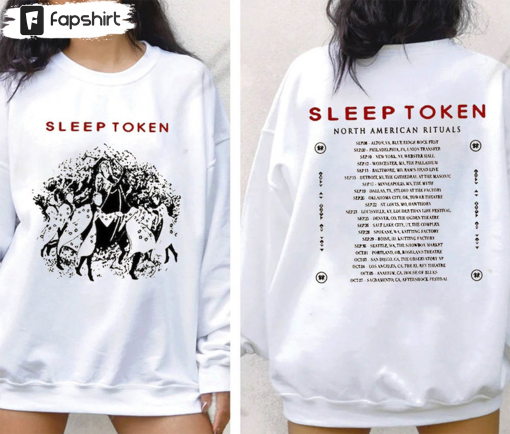 Sleep Token Music Shirt, Sleep Token 90S Y2K Vintage Retro Bootleg Sweatshirt, Sleep Token Tour North American 2 side shirt