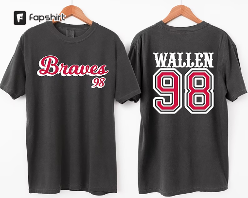 Wallen 98 Shirt, Back and Front Print, Western Shirt, 98 Braves Shirt, Cowboy Shirt, Westerns gift