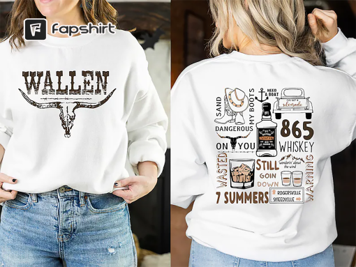 Retro Wallen Western Sweatshirt, Retro Wallen Western Crewneck, Vintage Wallen Hoodie, Cowboy Girl Hoodie, Country Music Shirt, Double Sided