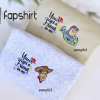 Hug Me Couple Bear Embroidered Sweatshirt | Cute Embroidered Crewneck | Aesthetic Sweatshirt