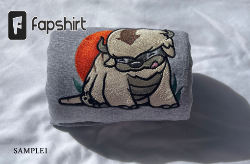 Yip Yip Ap.pa Embroidered sweatshirt, App.a Avatar Embroidered sweatshirt, Bison custom sweatshirt, Anime Sweatshirt, Hoodie Sweatshirt