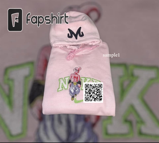 Majin buu, Drag.on Ball Brand Embroidered Sweatshirt, Veget.a Embroidered Shirt, Anime Embroidered Sweatshirt