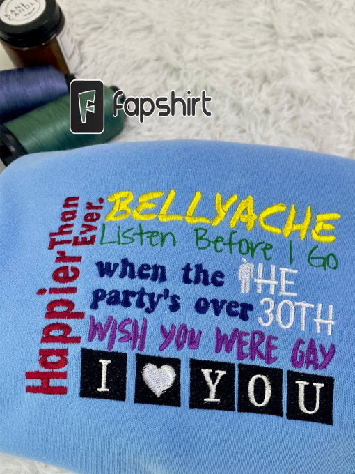 Billie Eilish Songs Embroidered Shirt