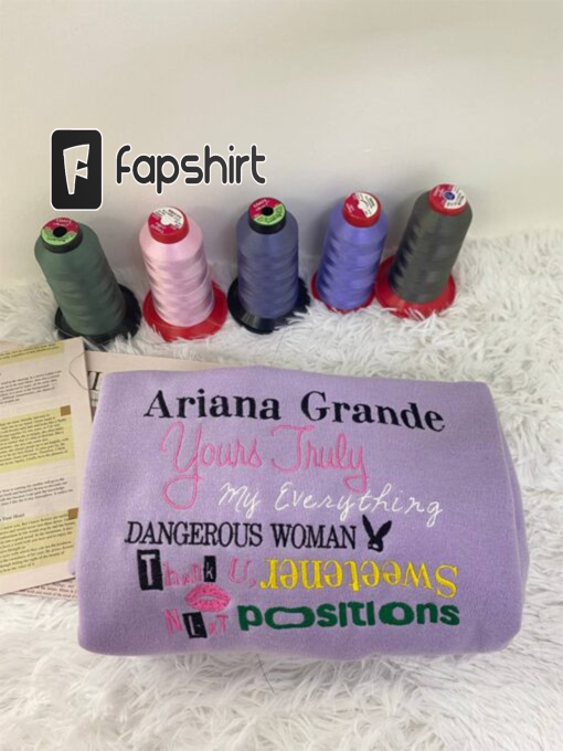 Ariana Grande Songs Embroidered Shirt