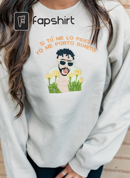 Bad Bunny Embroidered Shirt, Bad Bunny Tee, un verano sin ti, bad bunny album, bunny heart, bad bunny apparel