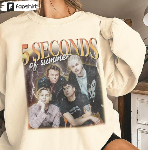 5 Seconds Of Summer Band Music Shirt, 5 Seconds Of Summer Rock Band Unisex Hoodie Long Sleeve