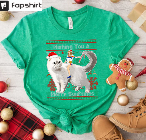 Wishing You A Merry Swiftmas Shirt, Christmas Taylor Crewneck Short Sleeve