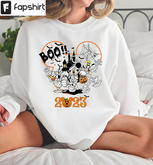 Disney Halloween 2023 Shirt, Family Matching Short Sleeve Unisex Hoodie