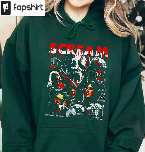 Scream Vintage Halloween Shirt, Scream Ghostface Crewneck Unisex Hoodie