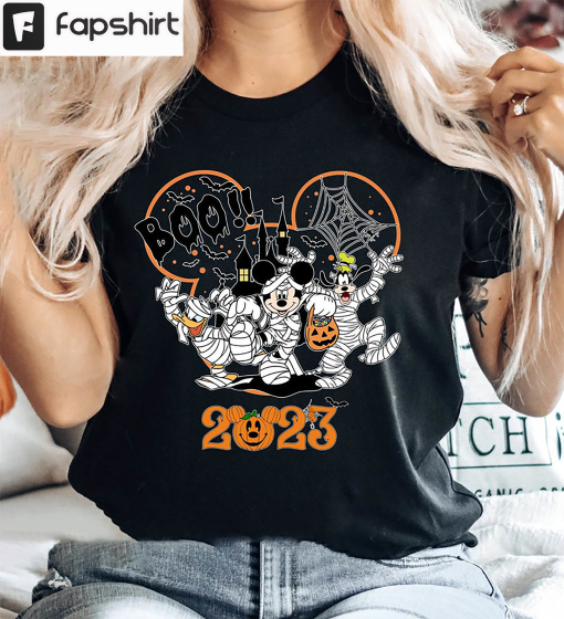 Disney Halloween 2023 Shirt, Family Matching Short Sleeve Unisex Hoodie