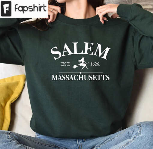 Salem Massachusetts Cute Halloween Witch Shirt