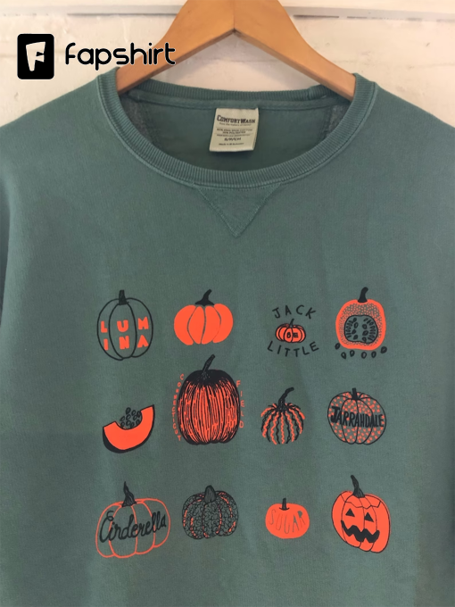 Pumpkin Sweatshirt, Halloween Sweatshirt, Screenprinted Sweatshirt