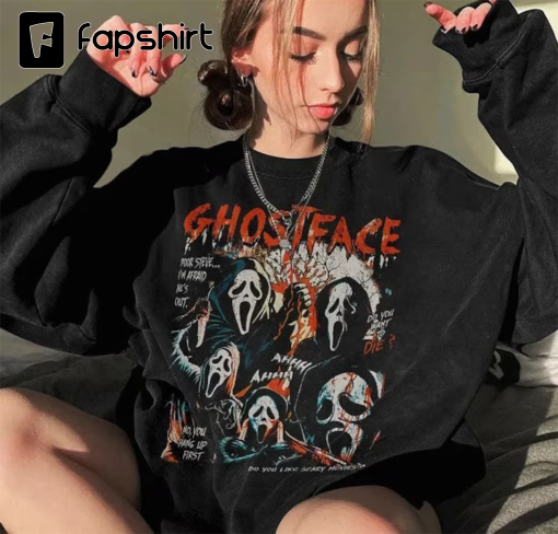 Ghostface Sweatshirt, Scream Movie Shirt, Let’s Watch Scary Movie, Halloween Sweatshirt, Horror Movie Sweatshirt