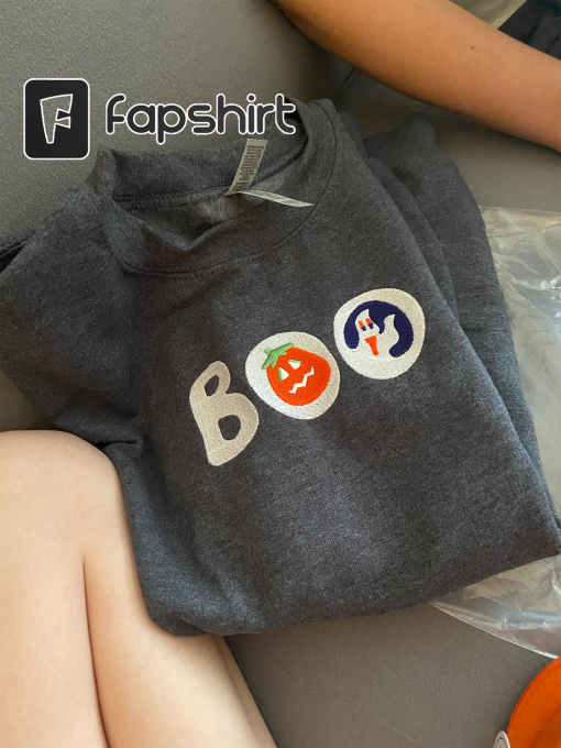 Halloween Cookies Boo Season Embroidered Sweatshirt