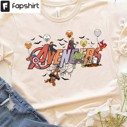 Assemble Halloween Shirt, Marvel Halloween Tee Tops For Family, Avengers Short Sleeve For Halloween