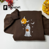 Embroidered Pumpkin Trio Sweatshirt, Embroidered Fall Sweatshirt, Halloween Crewneck, Thanksgiving Sweatshirt, Trendy Fall Sweatshirt