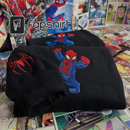 Embroidered sweatshirt Spider-Man 2099 Minifigure, spider man embroidered sweatshirt