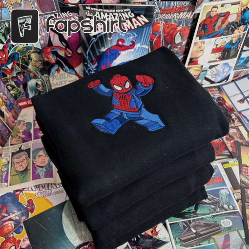 Embroidered sweatshirt Spider-Man 2099 Minifigure, spider man embroidered sweatshirt