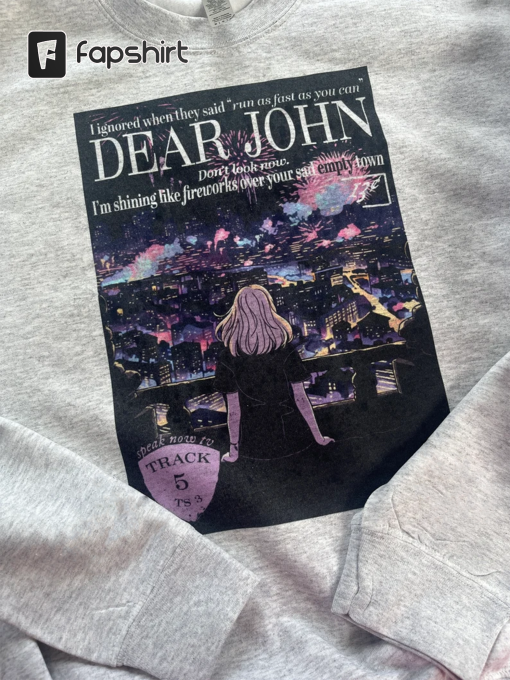 Dear John TS lyric sweatshirt | speak now Taylor swift lyric sweater | Retro magazine style