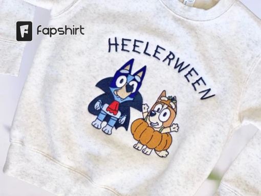 Halloween Dog Cartoon Embroidered Sweater | Cute Embroidered Sweatshirt