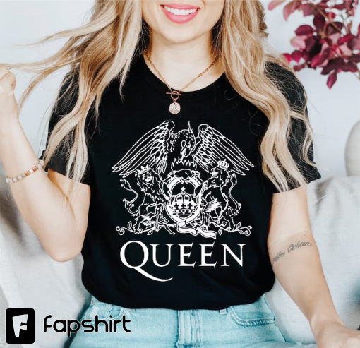 Queen Band T-shirt, Freddie Mercury Shirt, Festival Clothing Rock Band, 80s Nostalgia Vintage Style Queen Tshirt, Unisex Tee for Women&Men