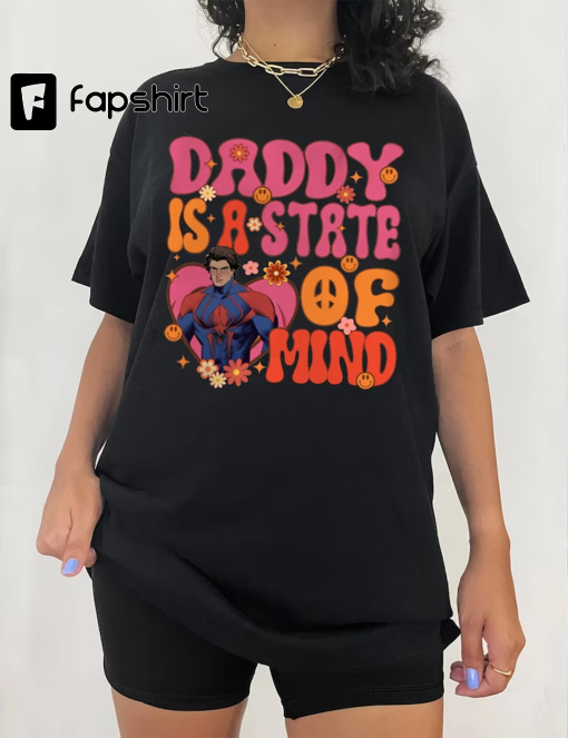 Daddy Is A State Of Mind Shirt, Miguel O’Hara Boyfriend Shirt, Spiderman 2099 TShirt, I Love My Boyfriend Tees, Spider Verse Shirt For Fan