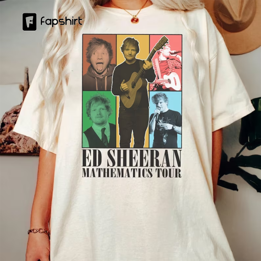 Ed SheeranMathematics Tour Singer T-shirt, Music Lover Gift Shirt, Pop Music Tee, Music Fan Tee, Vintage Style,gift for him,her