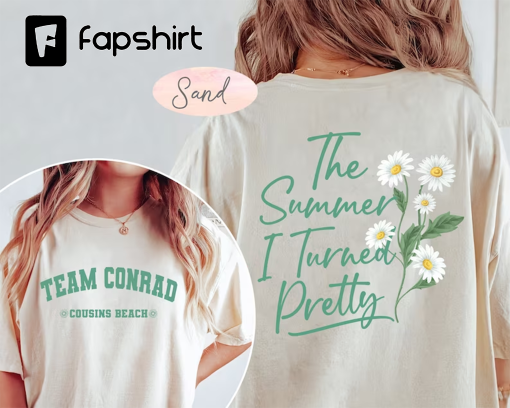 Custom Cousins Beach Team Comfort Color Shirt, Cousins Beach Sun Flower Shirt, Summer I Turned Pretty Shirt, Summer Beach Shirt