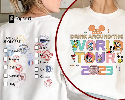 Drink Around The World Epcot Shirt, Epcot World Tour 2023 Shirt, Drink Around The World Tour Shirt, Epcot World Showcase Epcot Drinking Team