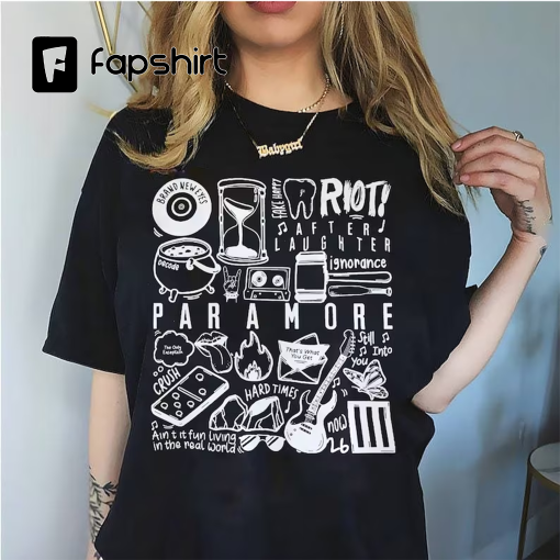 Paramore Tattoo Shirt, Vintage Paramore Tattoo Shirt, Paramore Band Shirt, 2023 Paramore Tour Shirt