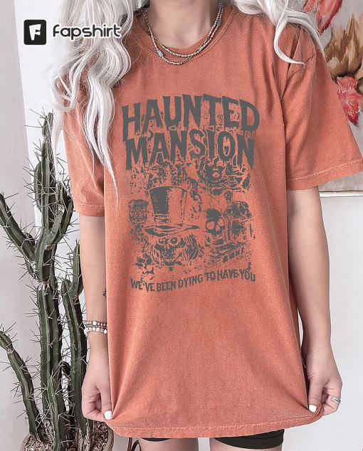 Comfort Colors Vintage The Haunted Mansion shirt, Retro Vintage Halloween Hoodie Sweatshirt, Halloween shirt, Retro Haunted Mansion shirt