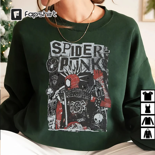 Retro Spider Punk Shirt, Spider-Man Across the Spider-Verse Shirt V10, Spider-Man 2023 Shirt, Marvel Shirt, Marvel Fan Gift