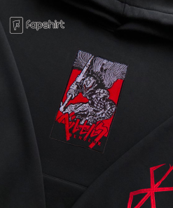 Embroidered Berserk Guts Vintage Shirt, Anime Manga…