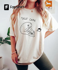 Funny Self Care Frog Shirt, Retro Vintage…