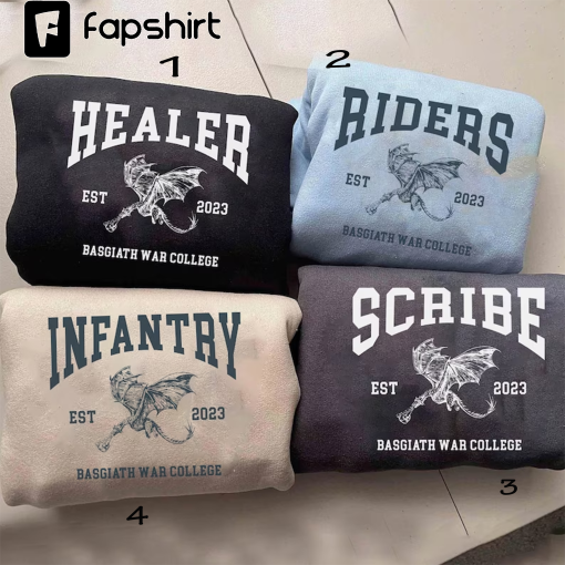 Basgiath War College Group Double-side Shirt, Basgiath War College, Fourth Wing, Fly or Die, Fourth Wing Riders Quadrant, Violet Sorrengail