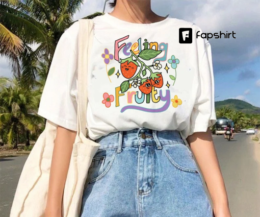 Feeling Fruity Tshirt, LGBQT Shirt, Pride Month T-Shirt, LGBT Tee, Rainbow Shirt, Retro Frog Shirt, Gay Pride Trendy Tshirt