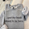 Embroidered BookWorm sweatshirt, booktrovert Sweatshirt,Book Lover Sweatshirt, Cute Book Lover Shirt, custom embroidered sweatshirt