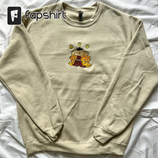 “Pompompurin Ze.nit.su Crewneck Embroidered Sweatshirt, Hoodie, Pompom Embroidered Cute Kawaii Japanese Shirt, Unisex Tee Japanese “