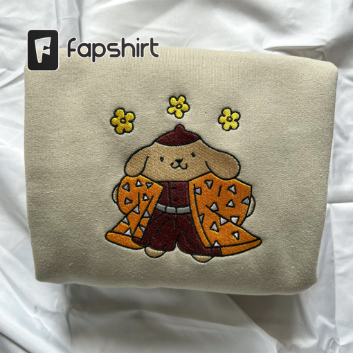 “Pompompurin Ze.nit.su Crewneck Embroidered Sweatshirt, Hoodie, Pompom Embroidered Cute Kawaii Japanese Shirt, Unisex Tee Japanese “