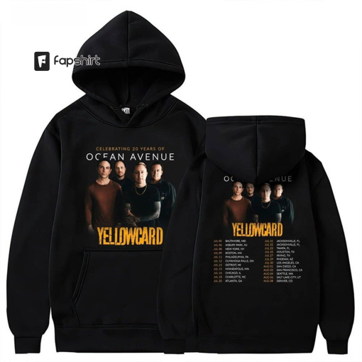 Yellowcard 2023 Tour Rock Music Shirt