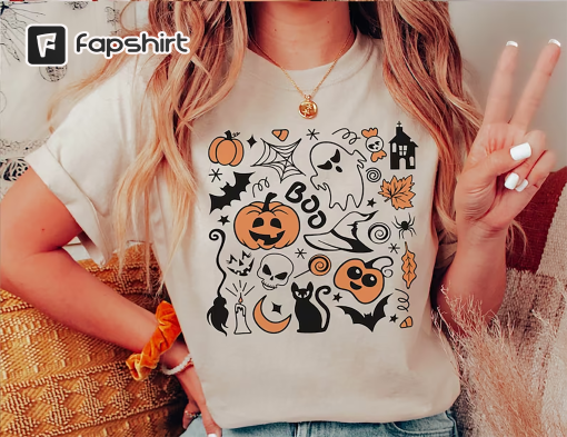 Vintage Halloween Sweatshirt, Halloween Sweater, Halloween Shirts for Women, Halloween Crewneck