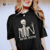 Staying Alive Shirt, Trendy Coffee Shirt, Funny Skeleton T-Shirt, Coffee Lovers Gift, Skull Vintage Tshirt for Women, Comfort Colors Tee