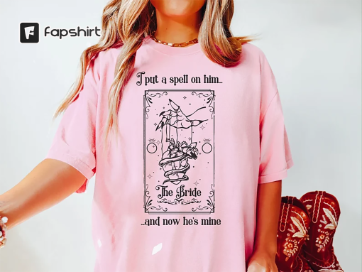 Halloween Tarot Card Bride Comfort Colors shirt Magic Spell Spooky Witchy Wedding Gift Coven Salem Bridal Party shirt gothic bride witch tee