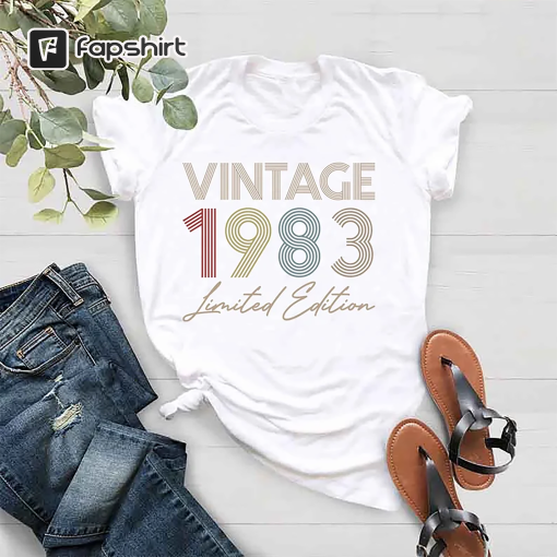 40th Birthday Shirt, Vintage 1983 Shirt, 40th Birthday Gift for Women and Men, 1983 Birthday Gift for Mom and Dad, Turning 40 Shirt,1983 Tee